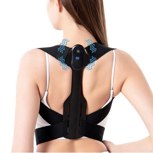 Paides Adjustable Belt Upper Back Strap Brace Support Smart Posture Corrector for Office and Study